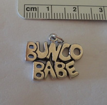 16x20mm Dice game says Bunco Babe Sterling Silver Charm!
