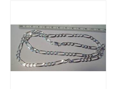 24" Sterling Silver 6 mm Heavy 27 gram Figaro Men's Necklace Chain