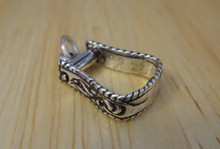 15x10mm Fancy Horse Western Stirrup Sterling Silver Charm