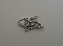 16x9mm Upper Penninsula Michigan says UP Sterling Silver Charm