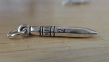 2x18mm Detailed says #2 on it Pencil Sterling Silver Charm!
