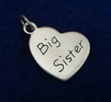 Heart that says Big Sister Sterling Silver Charm