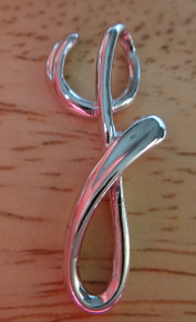 11x26mm Cursive Alphabet Letter Initial y Sterling Silver Charm