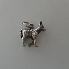 3D 14x14mm Coyote Wolf or Fox Sterling Silver Charm!