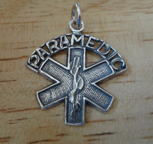 Medical Alert symbol w/ Paramedic Sterling Silver Charm