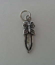 Butterfly on a Bookmark Sterling Silver Charm