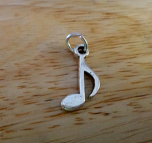 19x12mm Eighth Music Note Sterling Silver Charm