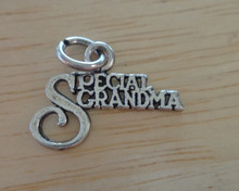 says Special Grandma Sterling Silver Charm