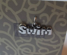 9x20mm Whimiscal Says SWIM Sterling Silver Charm