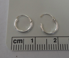 Very Tiny 8 mm Diameter Sterling Silver Hoop Earrings