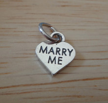 Tiny 11x9mm Conversation Heart says Marry Me Charm