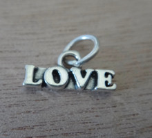 14x7mm says Love Valentine Sterling Silver Charm