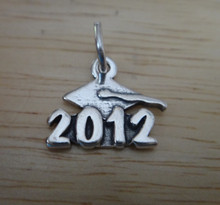 15x15mm 2012 w/ Graduation Cap Sterling Silver Charm!!