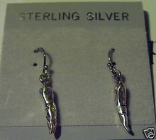 3D 4x20mm Jalapeno Chili Pepper Sterling Silver Charm Earrings