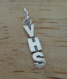 VHS ie. Victoria High School etc. Sterling Silver Charm