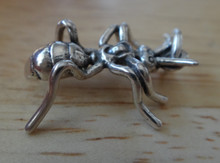 3D 13x19mm Ant Bug Insect Sterling Silver Charm