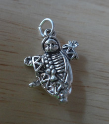 Heavy 4-5g Detailed Indian Papoose Baby Sterling Silver Charm