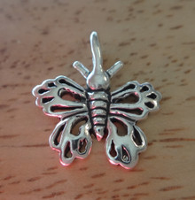 17x18mm Small Cut out Fancy Butterfly Sterling Silver Charm