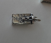 Movable says Little Prayer Box Sterling Silver Charm