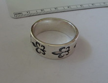 sizes 7.25 to 11.25 Sterling Silver Large Heavy 7 to 9 gram Fleur De Lis Wide Band Ring