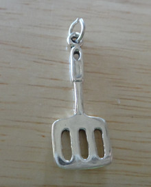 28x11mm Spatula Cooking Sterling Silver Charm