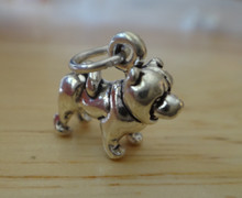 12x11mm Cute Chow Dog Sterling Silver Charm