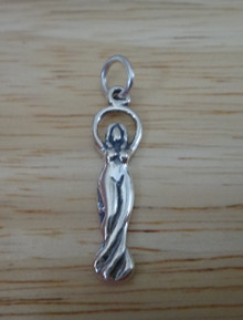 25x7mm Female Figure Goddess Sterling Silver Charm