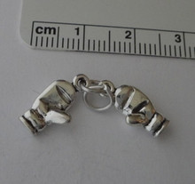 Double Movable Pair of Mittens Sterling Silver Charm