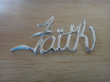 39x18mm says Faith Holiday Christmas Slide Sterling Silver Charm