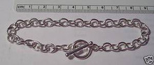 8" Small Oval Link 9g Sterling Silver Charm Bracelet