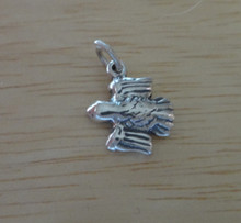 12x13mm Peace Dove Wings Outstretched Sterling Silver Charm