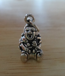 11x18mm 4 gram 3D Indian Storyteller Sterling Silver Charm