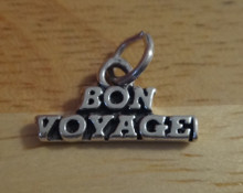 17x6mm says Bon Voyage Good Bye Cruise Charm