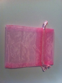set of 30 Hot Pink Organza Charm Jewelry Drawstring 3"x4" Gift Bags