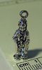 3D 8x23mm Solid Jesus in Robes Sterling Silver Charm