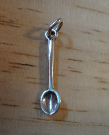 24x5mm Plain Serving Spoon Sterling Silver Charm