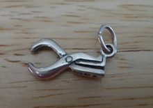 3D 9x15mm Hole Punch Sterling silver Charm
