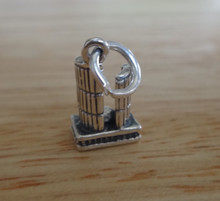8x14mm 3D Sterling Silver says Toronto on City Hall Canada Charm