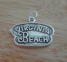 23x17mm solid says Virginia Beach Sterling Silver Charm