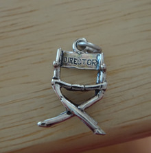 10x19mm says Director on front and Universal Studios on back Director's Chair Sterling Silver Charm
