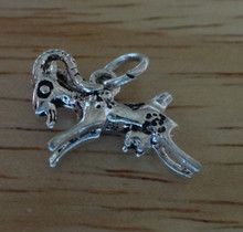 Whimsical Goat Ram Sterling Silver Charm