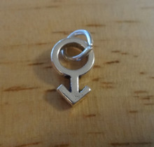 Symbol or Sign of the Male Sterling Silver Charm