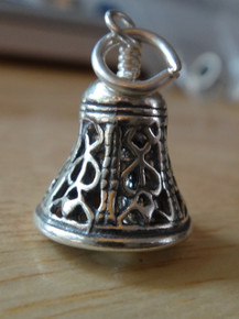 15x20mm Movable Ringing Wedding Bell Sterling Silver Charm