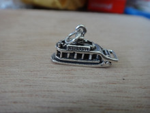 3D 22x12mm says St Louis Paddle Boat Sterling Silver Charm