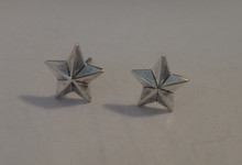 9x9mm TINY 5 point Star Sterling Silver Stud Earrings