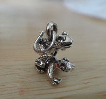 8x11mm Sterling Silver 2 Small Sized Leap Frog Toad Charm