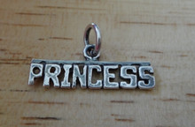 9x24mm says Princess Sterling Silver Charm