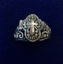 size 5 6 8 or 9 Sterling Silver Cross Prayer Box Movable Ring
