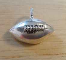 Large Half of a Football Sterling Silver Charm