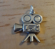 15x20mm Motion Picture Movie Camera Sterling Silver Charm